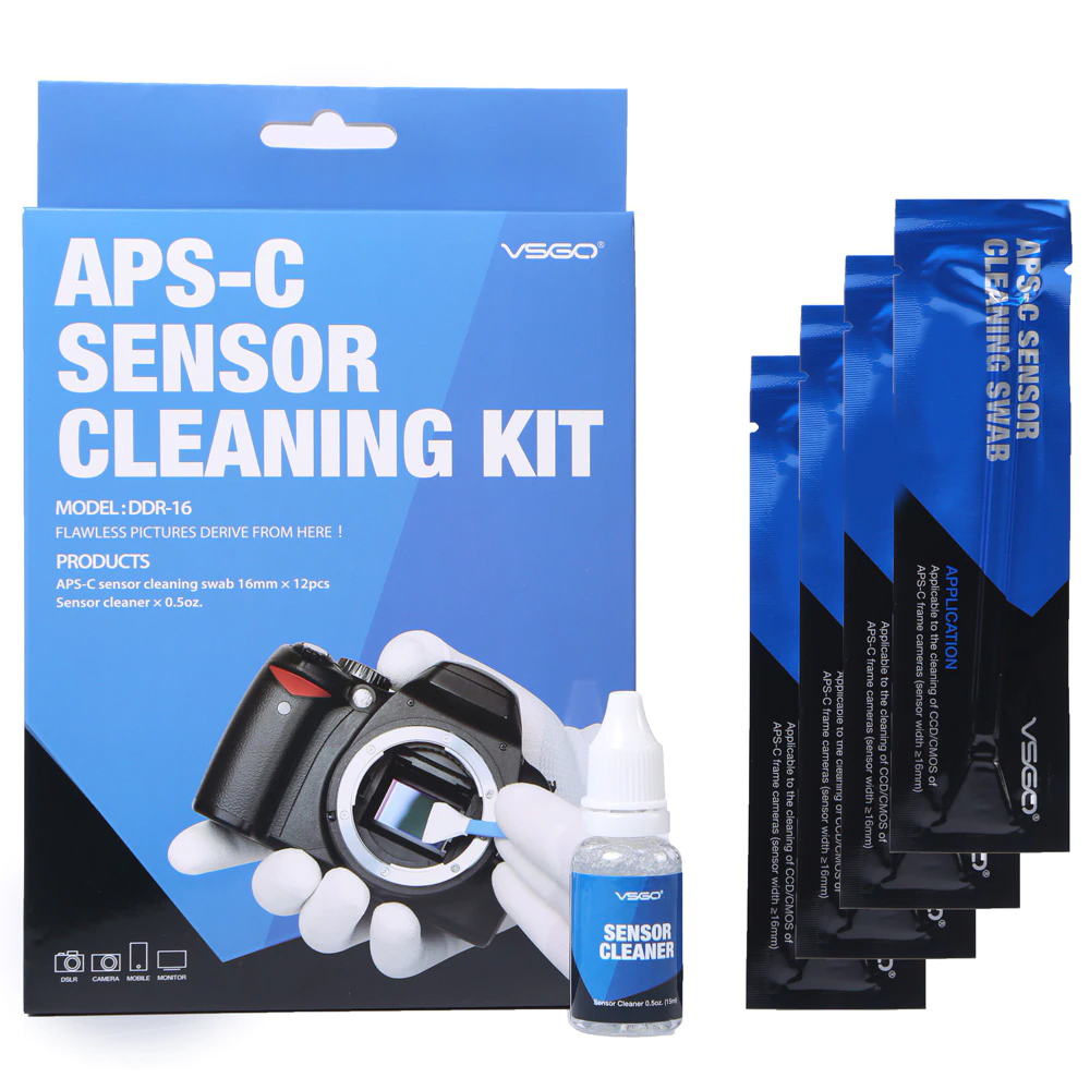 Заказанный на AliExpress набор VSGO для очистки светочувствительных матриц на фотокамерах.
